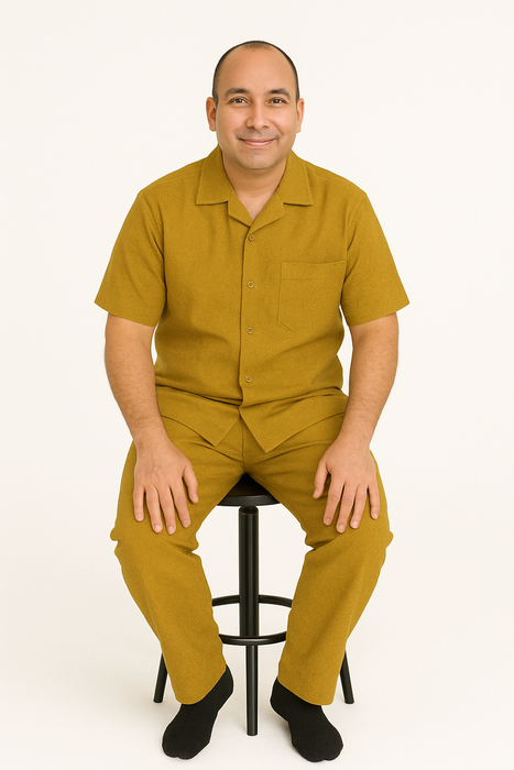 Linen Walking Suit Gold