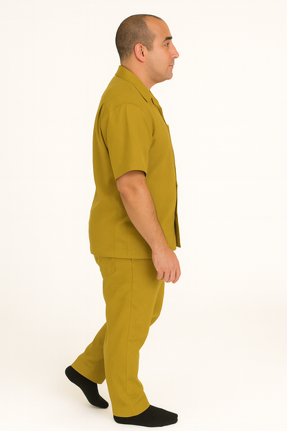 Linen Walking Suit Gold - Image 7