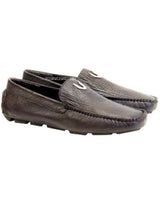 Brown Dress Shoe Mens Brown Vestigium Genuine Sharkskin Stylish Dress Loafer Full Leather Lining
