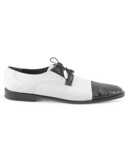 Men's Los Altos Boots Black/White Genuine Teju Lizard And Caiman - Image 2