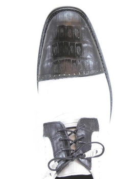 Men's Los Altos Boots Black/White Genuine Teju Lizard And Caiman - Image 3