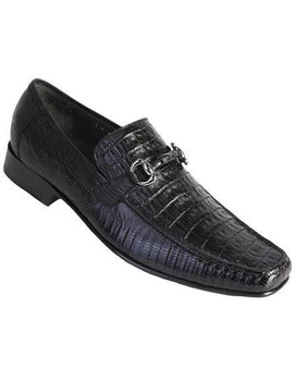 Mens Black Genuine Caiman Belly And Lizard Slip On By Los Altos - Image 8