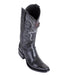 Los Altos Boots Men's Lizard Teju European Toe Black Cowboy Boots