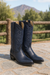 Lizard Cowboy Boots J-Toe Navy Blue