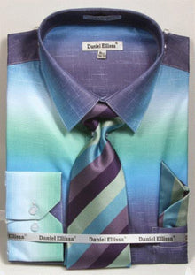 Colorful Aqua Men'S Dress Shirt