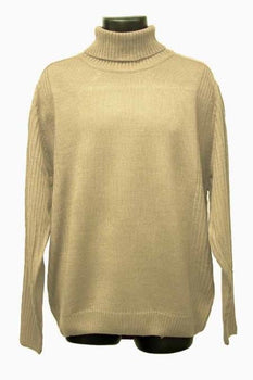 Men's Long Sleeve Acrylic Knit Mock Neck Regular Fit Ivory Turtleneck Sweater set Suit Available in Mens Big And Tall Sweaters Sizes