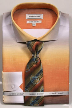 Mustard Colorful Men'S Dress Shirt