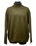 Men's Acrylic Knit Mock Neck Olive Long Sleeve Turtleneck Sweater set Suit Available in Mens Big And Tall Sweaters Sizes