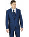 Men's Wedding - Prom Event Bruno Shawl Lapel  1 Button Blue Suit