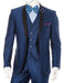 Men's Wedding - Prom Event Bruno 1 Button Shawl Lapel Blue Slim Fit Suit