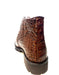 Los Altos All-Over Crocodile Lace Up Ankle Boots in Brown