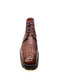 Los Altos All-Over Crocodile Lace Up Ankle Boots in Brown