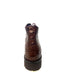 Los Altos All-Over Crocodile Lace Up Ankle Boots in Brown