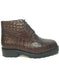 Los Altos All-Over Crocodile Lace Up Ankle Boots by Alligator Warehouse