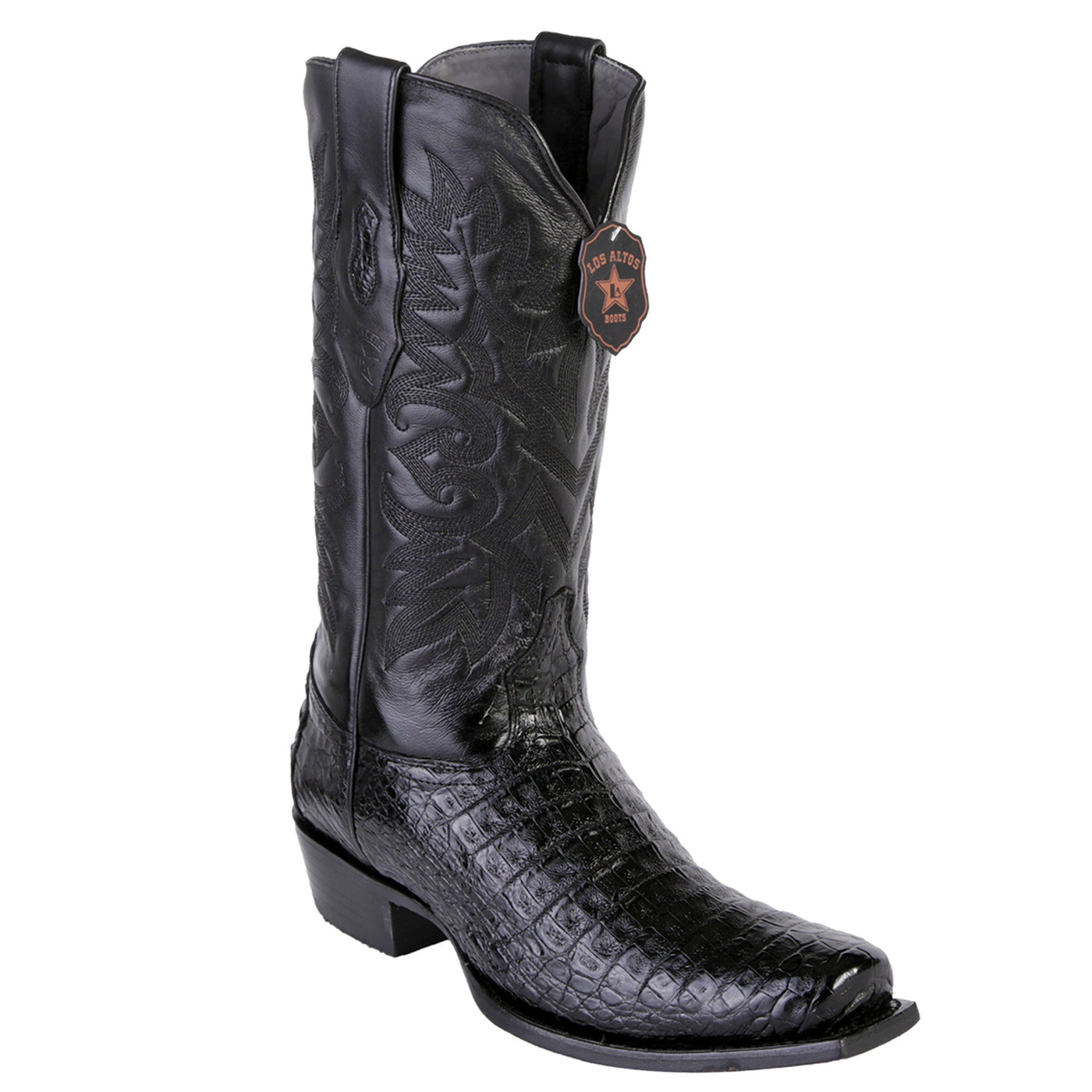 Black Caiman Belly Boots | Los Altos 7 Toe – Alligator Warehouse — MensUSA