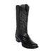 Los Altos Belly 7 Toe Black Caiman Boots by Alligator Warehouse