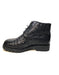 Los Altos Black Crocodile Belly Lace Up Ankle Boots