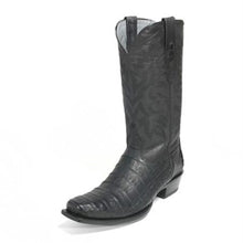 Los Altos Boots Genuine Caiman Belly Black