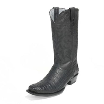 Los Altos Boots Genuine Caiman Belly Black
