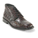Los Altos Black Cherry Caiman Crocodile Belly Dress Boots