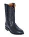 Los Altos Boots Black Men's Genuine Deer Roper Leather With Rubber Sole Boot ~ Botines Para Hombre