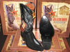 Los Altos Boots Black Genuine Stingray Mantarraya Skin Single Stone Westerns Cowboy Botas De Mantarraya - Mantarraya Boot (EE)