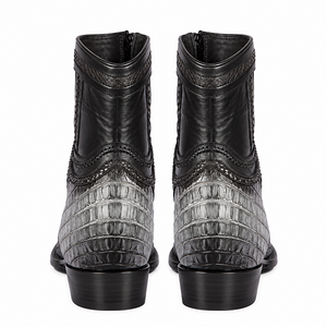 Los Altos Grey Caiman Tail Low Shaft European Square Toe Men’s Boot