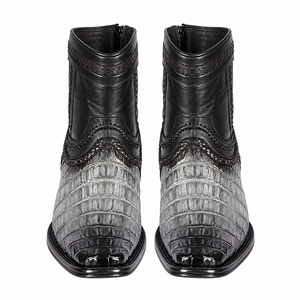 Los Altos Grey Caiman Tail Low Shaft European Square Toe Men’s Boot