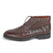 Los Altos Brown Caiman Crocodile Belly Ankle Boots