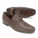 Los Altos Brown Full Quill Ostrich Slip-On Loafers