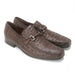 Los Altos Brown Full Quill Ostrich Slip-On Loafers