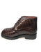 Los Altos Brown Hornback Crocodile Ankle Boots