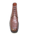 Los Altos Chocolate Brown Crocodile Lace Up Ankle Boots