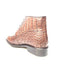 Los Altos Chocolate Brown Crocodile Lace Up Ankle Boots