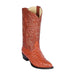 Los Altos Cognac J-Toe Genuine Western Ostrich Boots