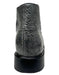Los Altos Gray Crocodile Lace-Up Ankle Boots
