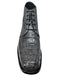 Los Altos Gray Crocodile Lace-Up Ankle Boots