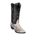 Men’s Natural Python Snakeskin Round Toe Boots by Los Altos