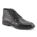Men's Black Crocodile Ankle Boots by Los Altos