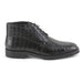 Men's Black Crocodile Ankle Boots by Los Altos