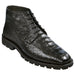 Men's Black Crocodile Ankle Boots by Los Altos