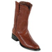 Los Altos Belmont Brown Leather Roper Round Toe Boot for Men