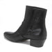 Los Altos Men's Black Genuine Lizard Leather Ankle Boots