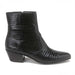 Los Altos Men's Black Genuine Lizard Leather Ankle Boots
