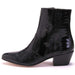 Los Altos Men's Black Ostrich Leg Leather Ankle Boots