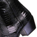 Los Altos Men's Black Ostrich Leg Leather Ankle Boots