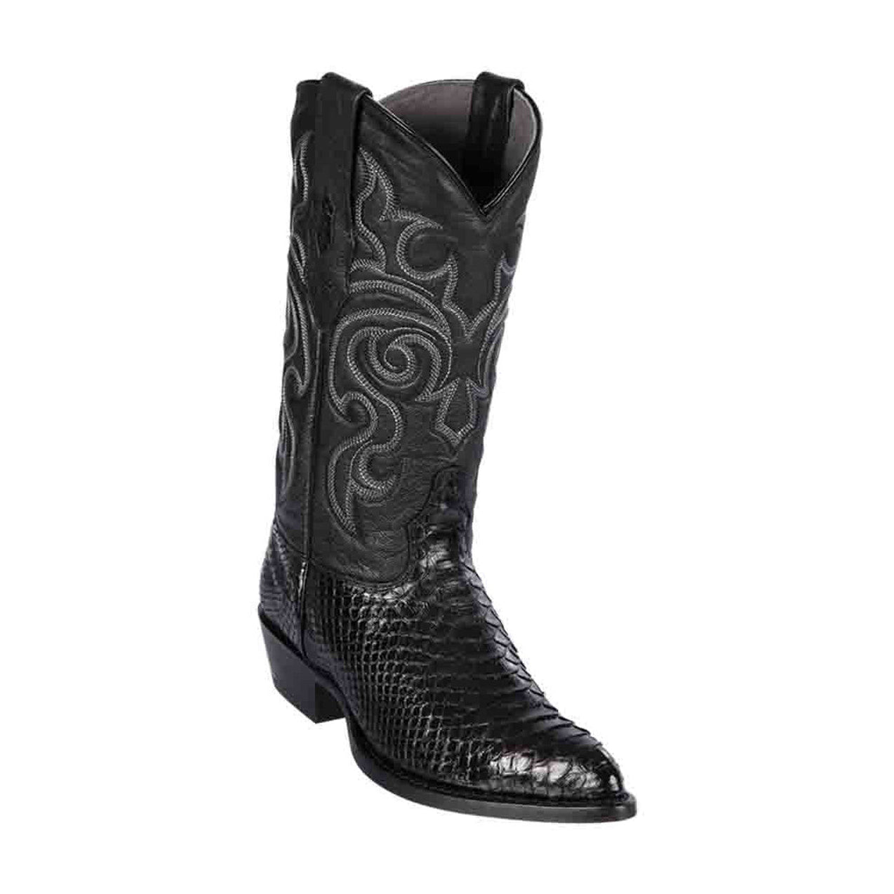 Men's Black Python Snakeskin Boots by Los Altos – Exotic Western ...