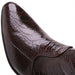 Los Altos Men's Brown Ostrich Leg Leather Ankle Boots