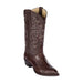 Los Altos Men’s Brown Ostrich Leg Boots by Alligator Warehouse