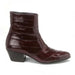 Los Altos Burgundy Eel Skin Leather Ankle Boots for Men
